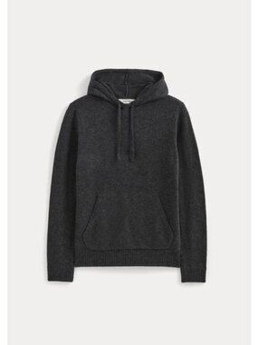 Everlane The Felted Merino Hoodie Sweater Charcoal Gray Size M NWT